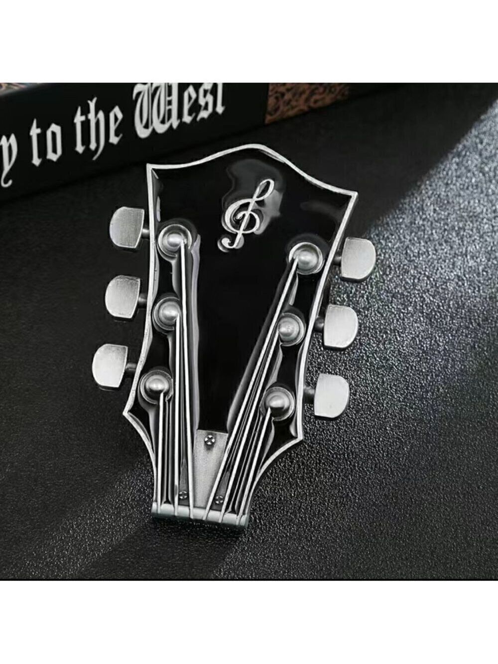 Guitar Rocker Blue Headstock Belt Buckle - Picture 11 of 15